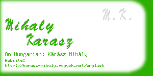 mihaly karasz business card